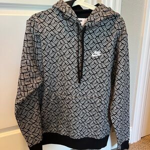 Nike Black and White Graphic Hoodie